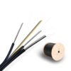 4 core Fiber cable Outdoor 3 steel wire black